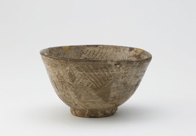 Tazón de té en estilo hori-mishima, período Edo, finales del siglo XVII-siglo XVIII de Japanese School