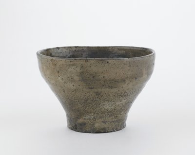 Tazón de té en forma de flauta china, Hagi, prefectura de Yamaguchi, período Edo de Japanese School