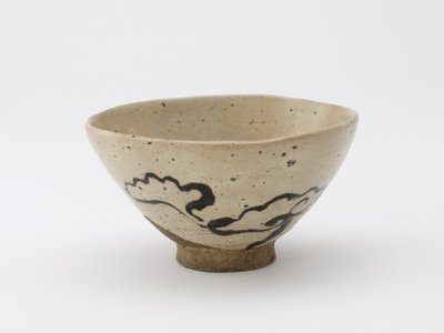 Cuenco de té con diseño de hongo de la inmortalidad, Período Edo, siglo XVIII-XIX de Japanese School