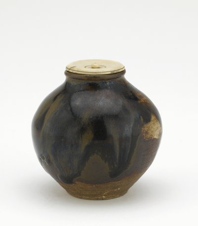 Caddy de té, forma bunrin, período Edo de Japanese School