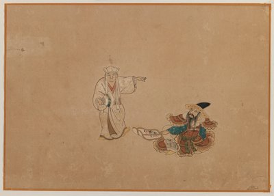 Dos figuras, Hoja de álbum de Japanese School