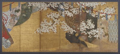 Pantalla de viento y cerezo, Pantalla de Japanese School