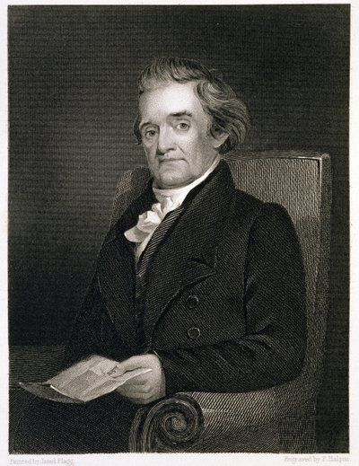 Noah Webster (1758-1843) grabado por Frederick W. Halpin (1805-80) de Jared Bradley Flagg