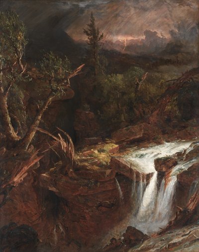 El Clove - Una escena de tormenta en las montañas Catskill de Jasper F. Cropsey