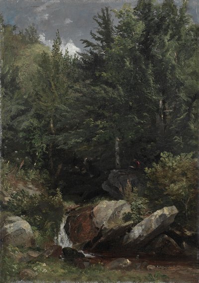 Árboles y un Arroyo en una Ladera, 1853 de Jasper F. Cropsey