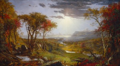 Otoño - En el río Hudson de Jasper Francis Cropsey
