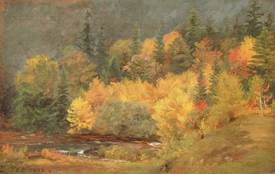 Otoño junto al Arroyo, 1855 de Jasper Francis Cropsey