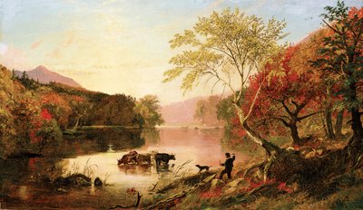 Otoño en el río Hudson, c. 1861 (óleo sobre lienzo) de Jasper Francis Cropsey
