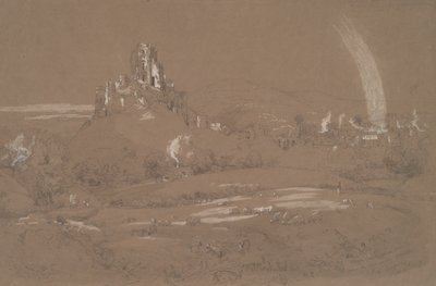 Castillo y ciudad de Corfú desde las trincheras de Cromwell de Jasper Francis Cropsey