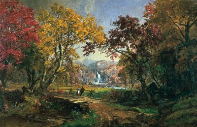 Pareja en un puente, 1876 de Jasper Francis Cropsey
