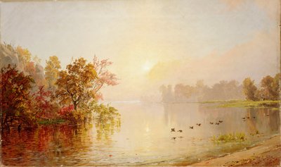 Tarde brumosa - Otoño, 1873 de Jasper Francis Cropsey