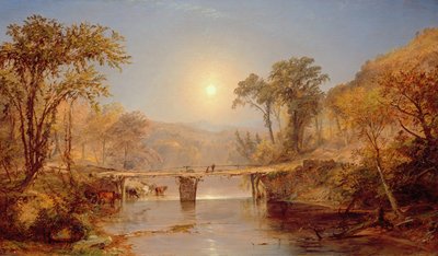 Verano Indio en el Río Delaware, 1882 de Jasper Francis Cropsey