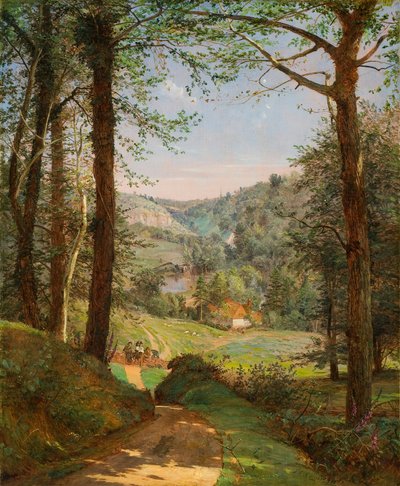 Luccombe Chine, Isla de Wight 1861 (Óleo sobre lienzo) de Jasper Francis Cropsey
