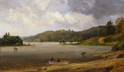 En el Lago Wawayanda, Nueva Jersey, 1873 de Jasper Francis Cropsey