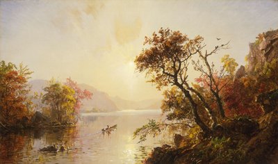 Remando fuera de una Ensenada, 1878 de Jasper Francis Cropsey