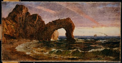Atardecer en Etretat, 1894 de Jasper Francis Cropsey