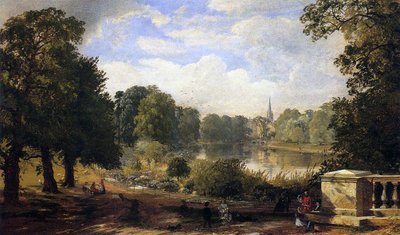 El Serpentine, Hyde Park, Londres, 1858 de Jasper Francis Cropsey