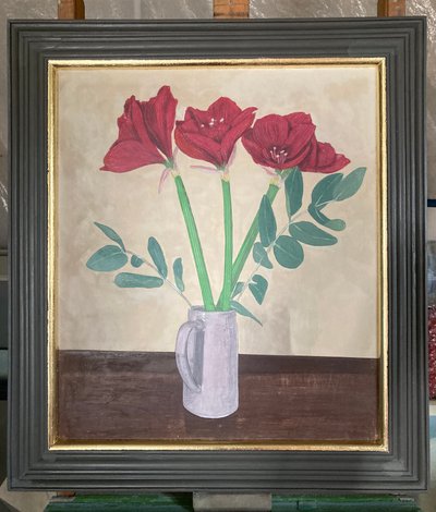 Amarilis en jarra (pintura) de Jasper Galloway