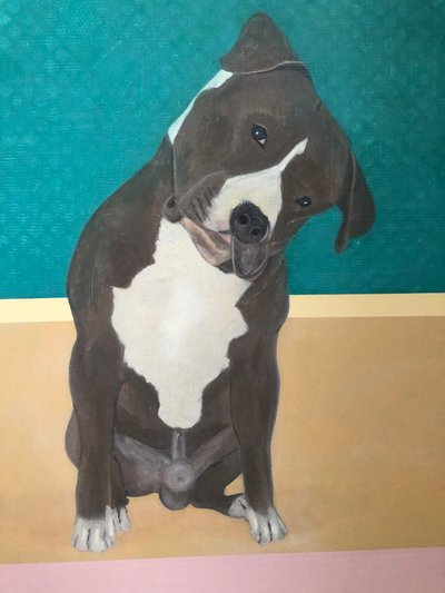 Querido perro - Detalle (pintura) de Jasper Galloway