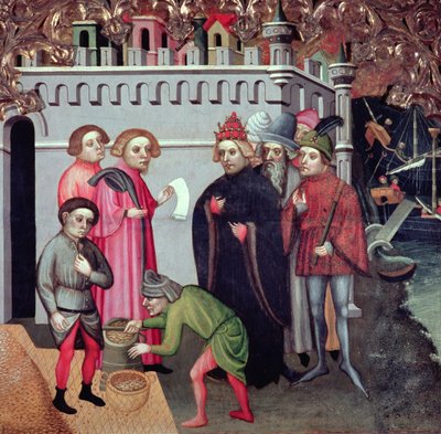 La multiplicación del trigo, del retablo de San Nicolás de Bari de Jaume Cabrera