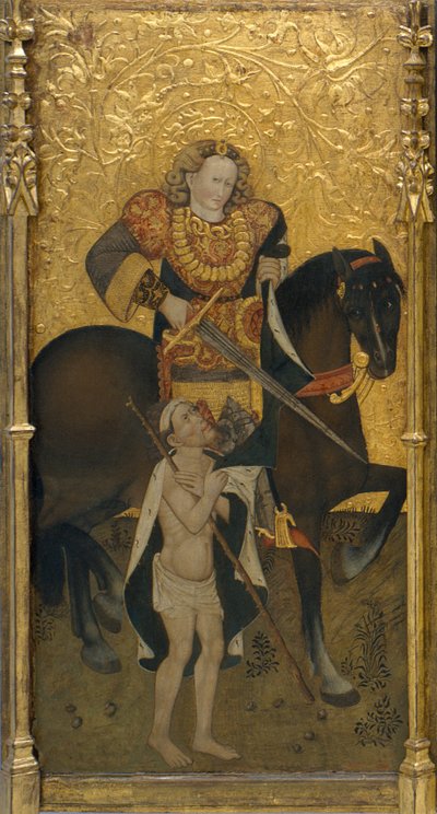 San Martín compartiendo su capa de Jaume Ferrer