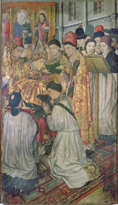 Panel de la Orden de San Vicente del Obispo de Zaragoza, San Valerio (óleo sobre tabla) de Jaume Huguet