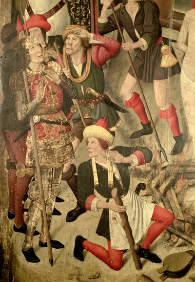 El Martirio de San Vicente, detalle de Daciano y los verdugos de Jaume Huguet