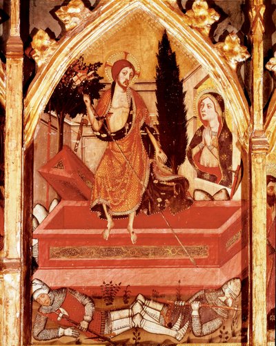 Retablo de la Virgen: (detalle) de la Resurrección de Jaume Serra