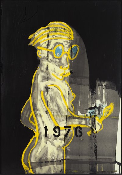 1976, 2012 (técnica mixta sobre papel de acuarela montado en panel con receta en el reverso) de Jay Batlle