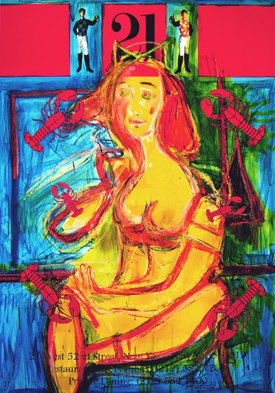 21 Club, 2012 (técnica mixta sobre papel de acuarela montado en panel con receta en el reverso) de Jay Batlle