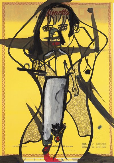 Aeropuertos, 2016 (técnica mixta sobre papel de acuarela montado en panel con receta en el reverso) de Jay Batlle