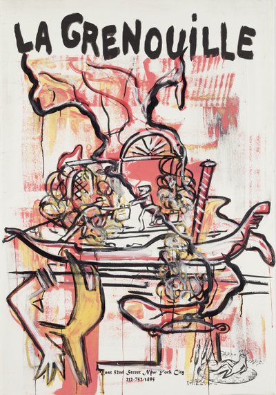 Pasta antisocial, 2012 (técnica mixta sobre papel de acuarela montado en panel con receta en el reverso) de Jay Batlle