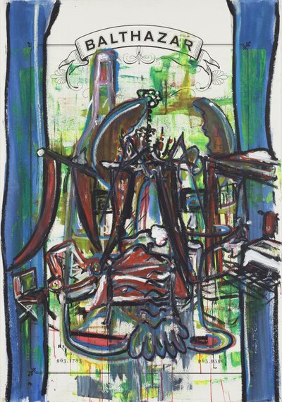 Après Le Vernissage, 2012 (técnica mixta sobre papel de acuarela montado en panel con receta en el reverso) de Jay Batlle