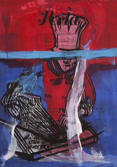 Bomb Pop Chef, 2016 (técnica mixta sobre papel de acuarela montado en panel con receta en el reverso). de Jay Batlle