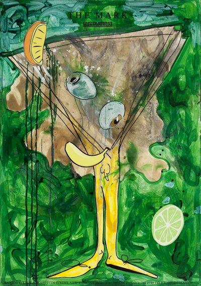 Fruitbreakthrough, 2010 (técnica mixta sobre papel de acuarela montado en panel con receta en el reverso) de Jay Batlle