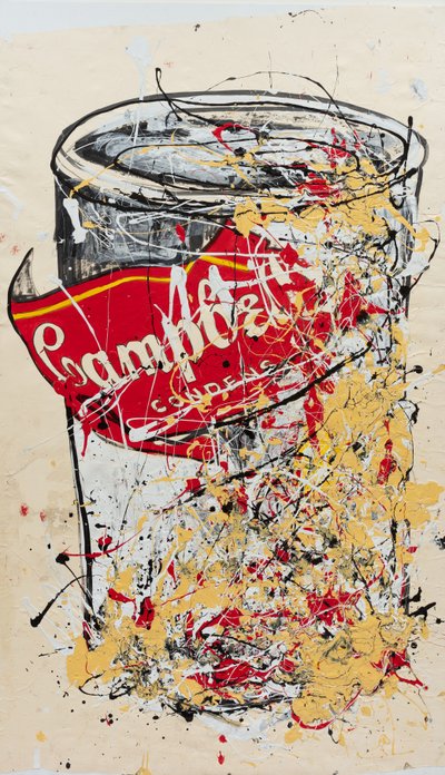 Número uno, 2019 (pintura de la casa y tinta sobre lienzo) de Jay Batlle