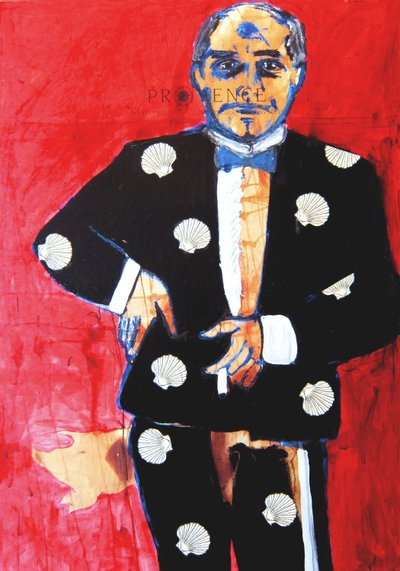 Provenza, 2008 (técnica mixta sobre papel de acuarela montado en panel con receta en el reverso) de Jay Batlle