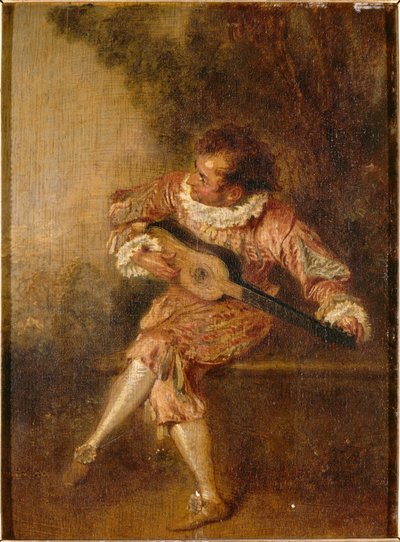 El donante de serenatas (Mezetin) de Jean-Antoine Watteau