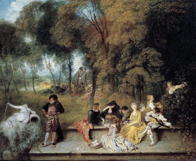 Los placeres del amor de Jean-Antoine Watteau