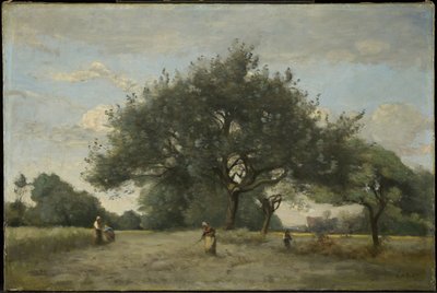 Manzanos en un campo de Jean-Baptiste-Camille Corot