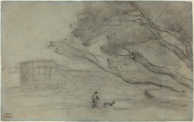 Recuerdo: Paisaje romano con el Coliseo de Jean-Baptiste-Camille Corot