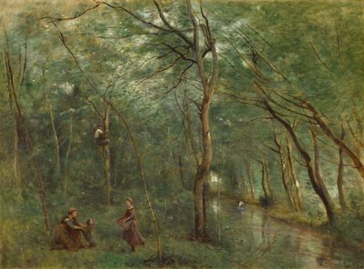 Los recolectores de anguilas de Jean-Baptiste-Camille Corot
