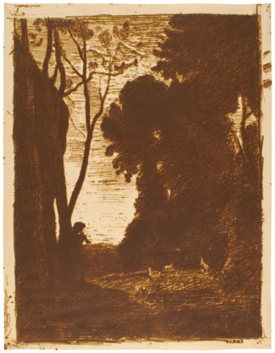 El pequeño pastor, 2.ª lámina de Jean-Baptiste-Camille Corot