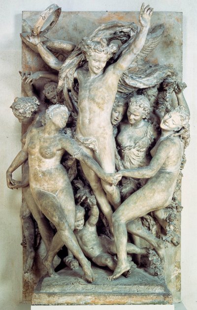 Las Bacantes bailan y tocan música. Relieve tallado por Jean-Baptiste Carpeaux 1865-1869. París, museo de Orsay de Jean Baptiste Carpeaux