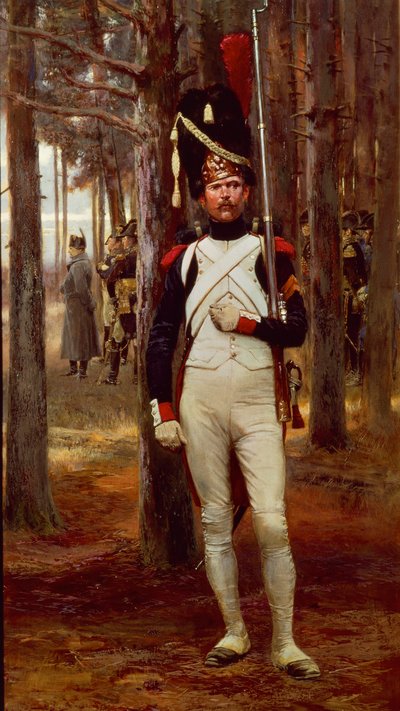 Granadero a pie de la Guardia Imperial, por Edouard Detaille de Jean Baptiste Edouard Detaille