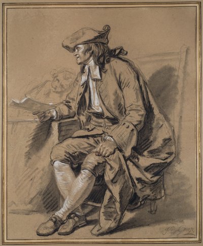 El Notario: Un estudio para "El contrato matrimonial" de Jean-Baptiste Greuze