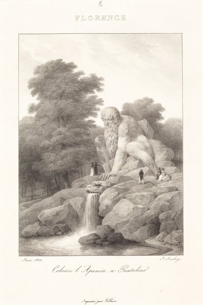 Coloso de los Apeninos, Pratolino de Jean-Baptiste Isabey
