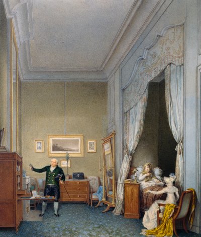 María Luigia en la habitación de las Tullerías después del nacimiento del Rey de Roma de Jean Baptiste Isabey