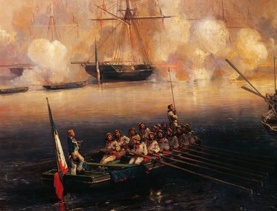 Reina Victoria del Reino Unido visitando Treport, 3 de septiembre de Jean Baptiste Isabey