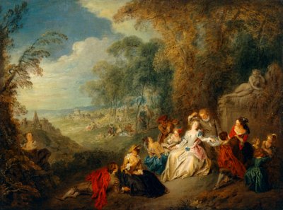 Fete Champetre (óleo sobre lienzo) de Jean Baptiste Joseph Pater